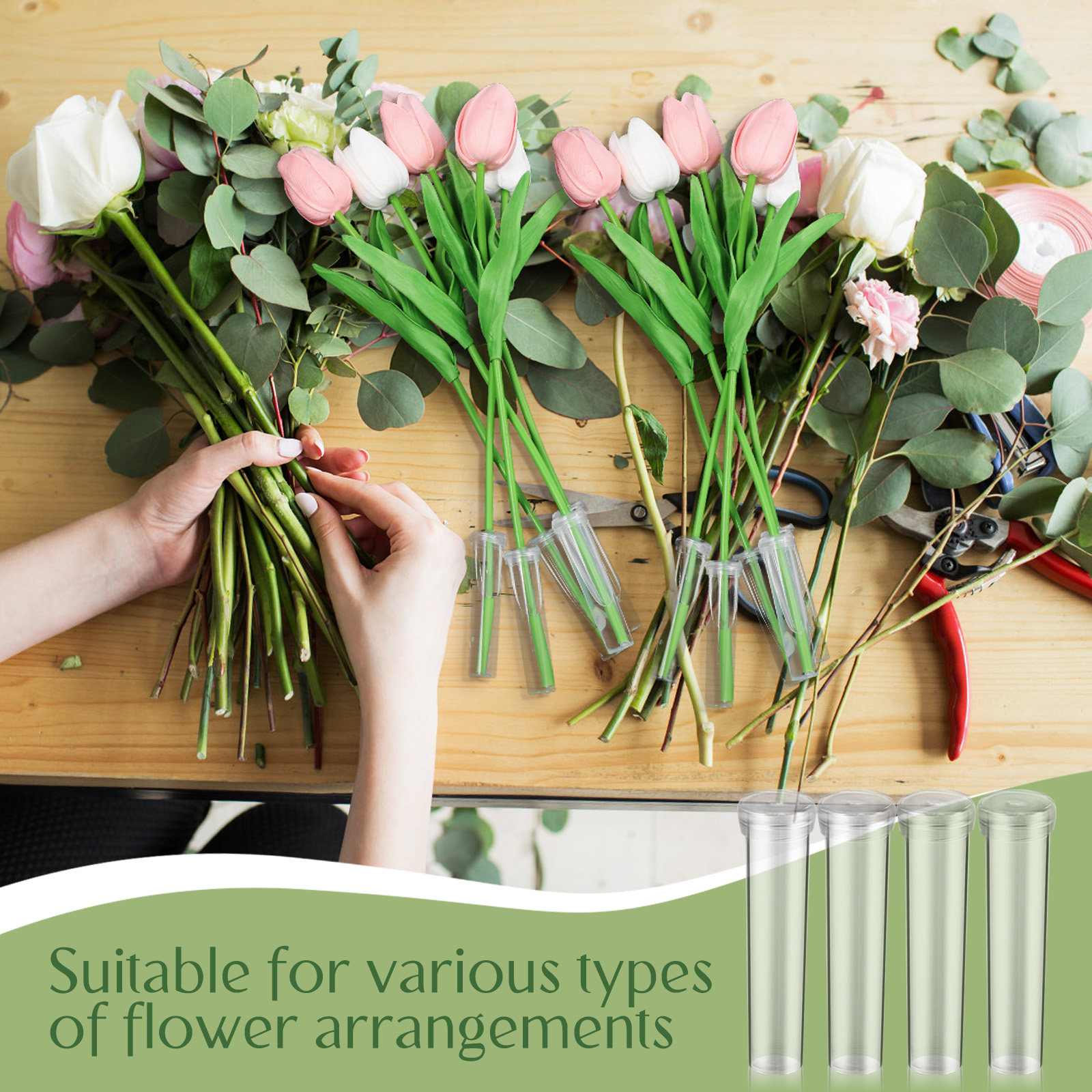 Easy Florist Supply - 100Pcs Flower Water Tubes Universal Size