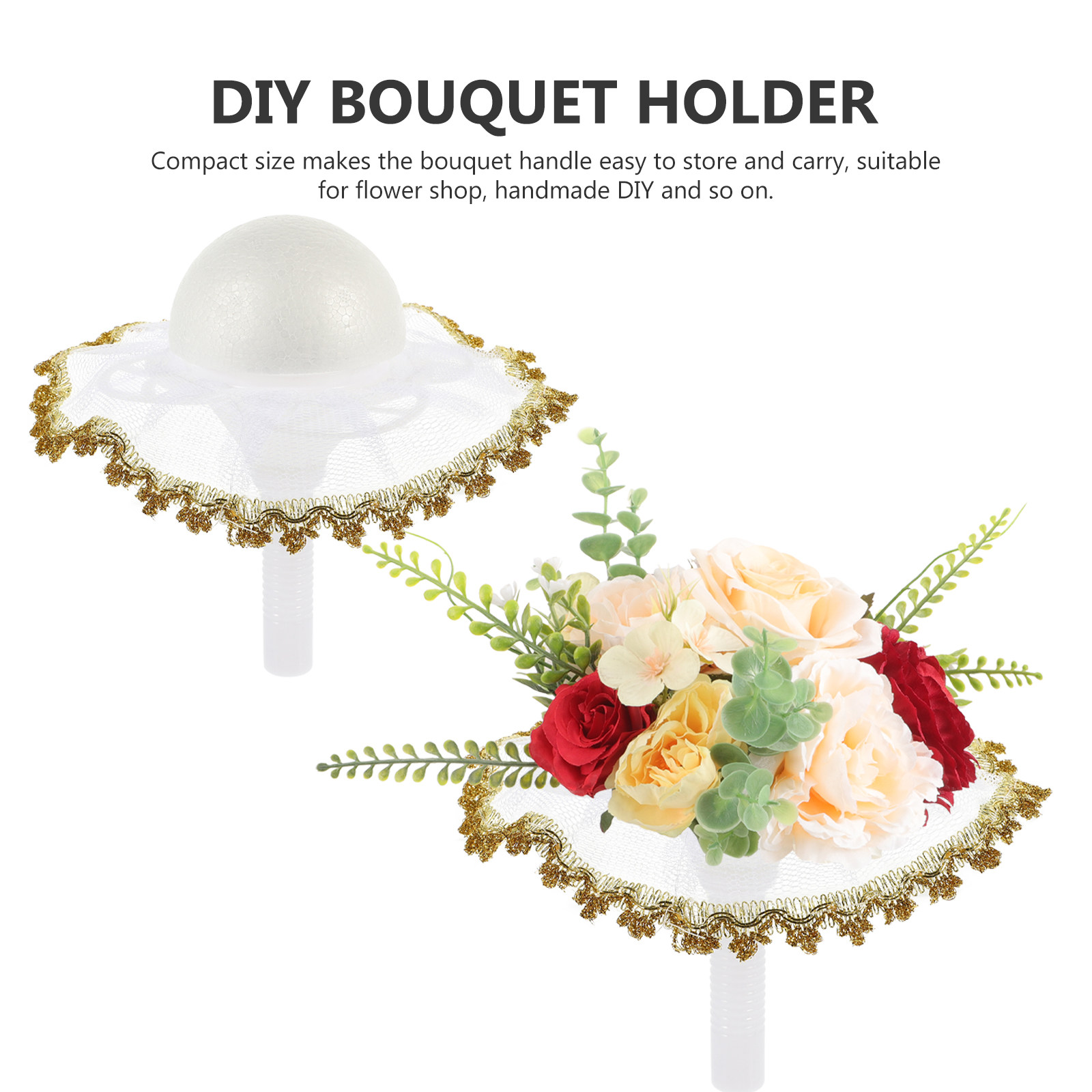 1Set Bridal Bouquet Holder Sem - Bouquet Holder Foam บทวิจารณ์และราคา
