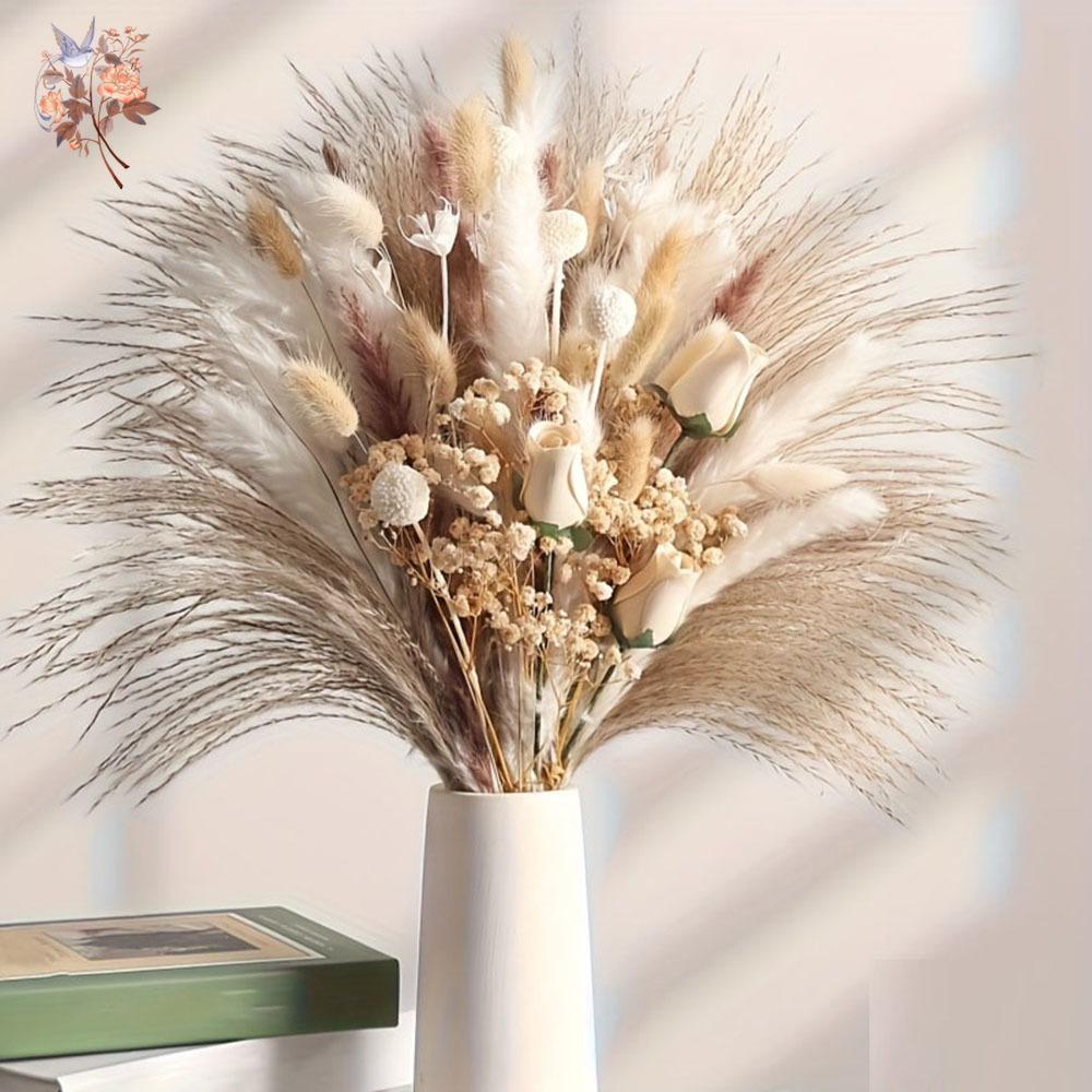 80Pcs Artificial Dried Flowers - Baby Breath Dried บทวิจารณ์และราคา