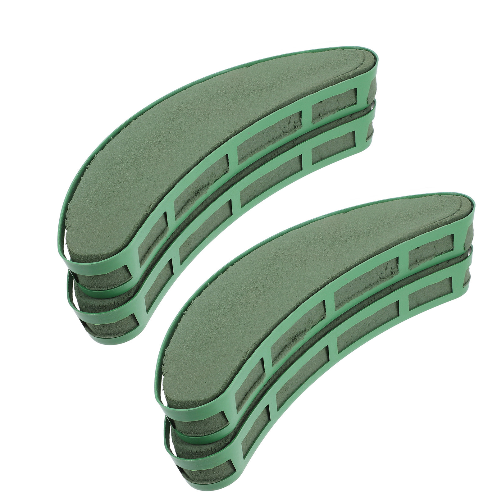 2Pairs Crescent Shape Green Fl - Bouquet Holder Foam บทวิจารณ์และราคา