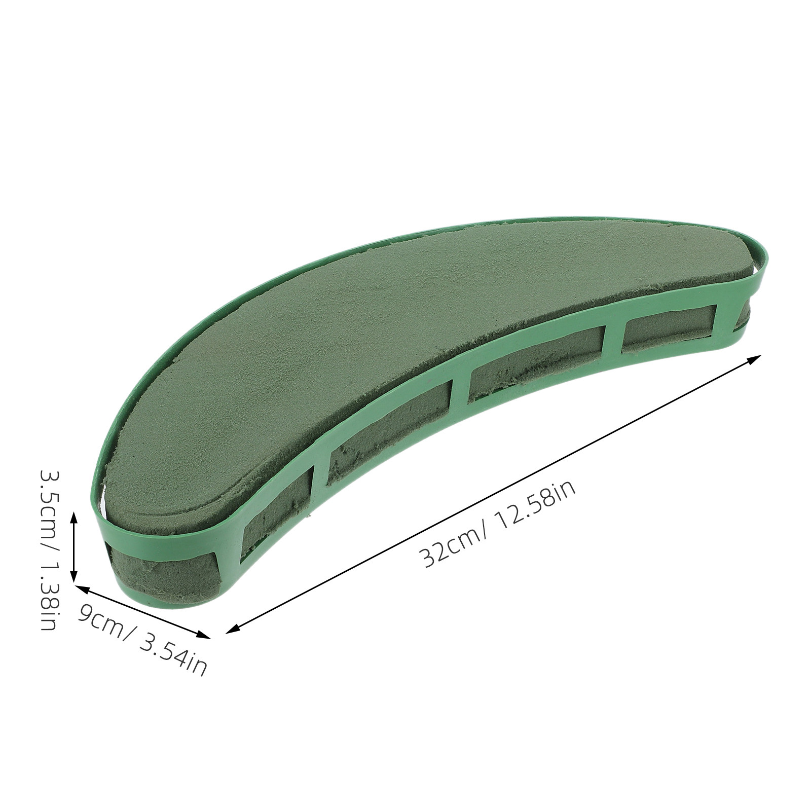 2Pairs Crescent Shape Green Fl - Bouquet Holder Foam บทวิจารณ์และราคา