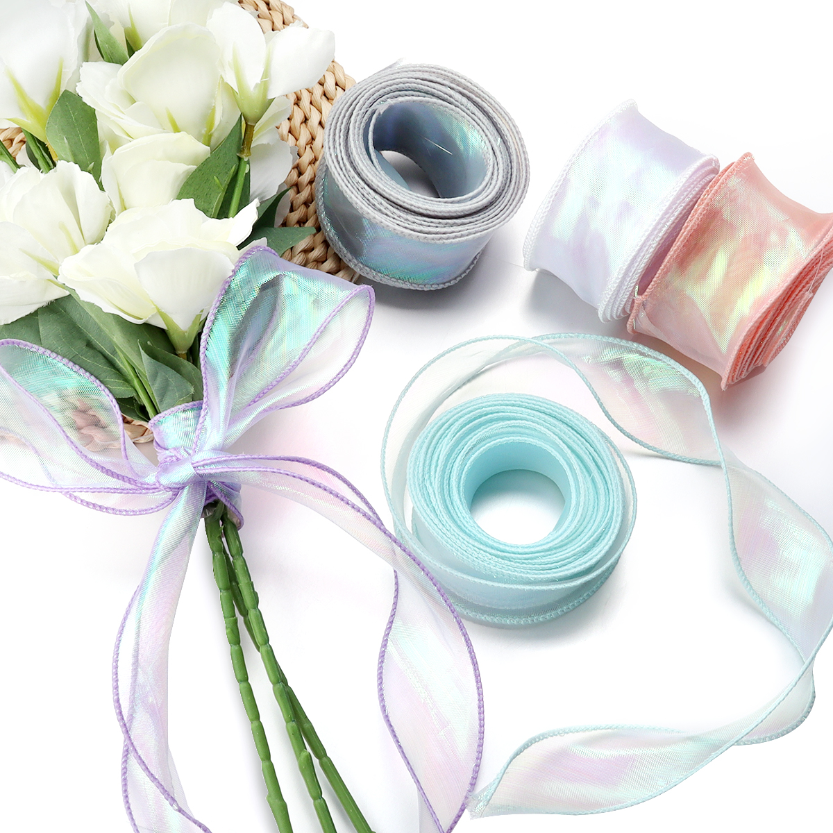 5Yards/Roll Chiffon Silk Ribbo - Ribbon Organza Roll บทวิจารณ์และราคา