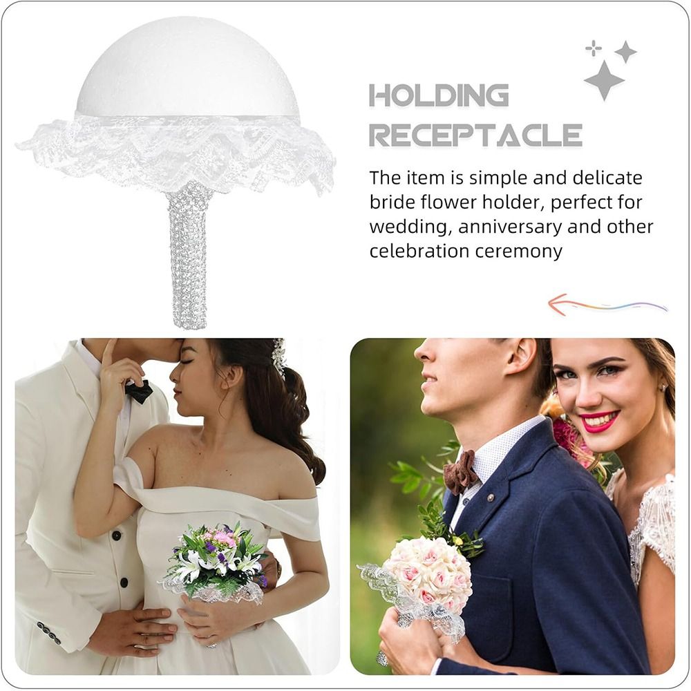 Sweet White Lace Foam Bouquet  - Bouquet Holder Foam บทวิจารณ์และราคา