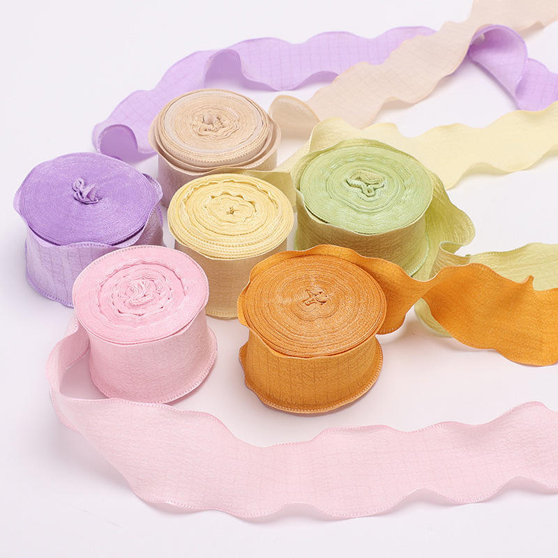 4CM 9 Meters/Roll Wrinkled Lac - Ribbon Organza Roll บทวิจารณ์และราคา