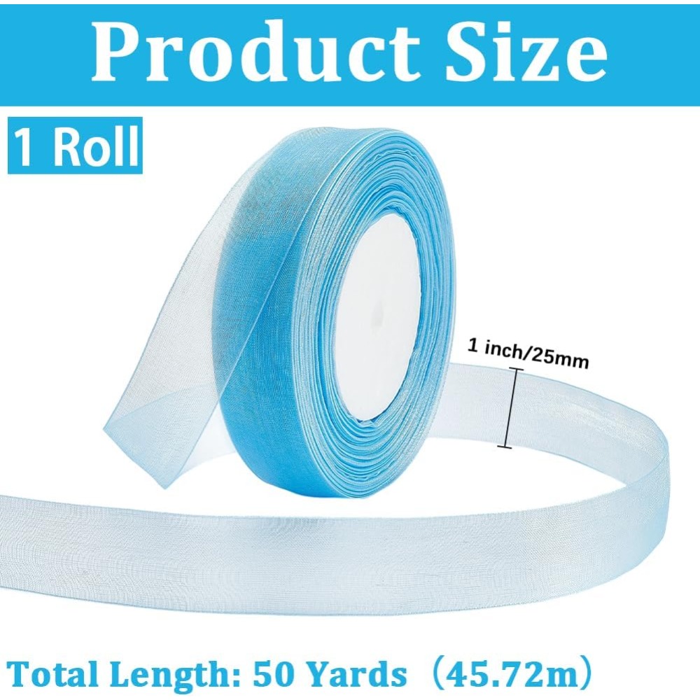 1 Rolls Sheer Organza Ribbon W - Ribbon Organza Roll บทวิจารณ์และราคา