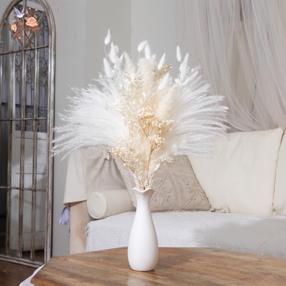 40pcs White Natural Dried Flow - Baby Breath Dried บทวิจารณ์และราคา
