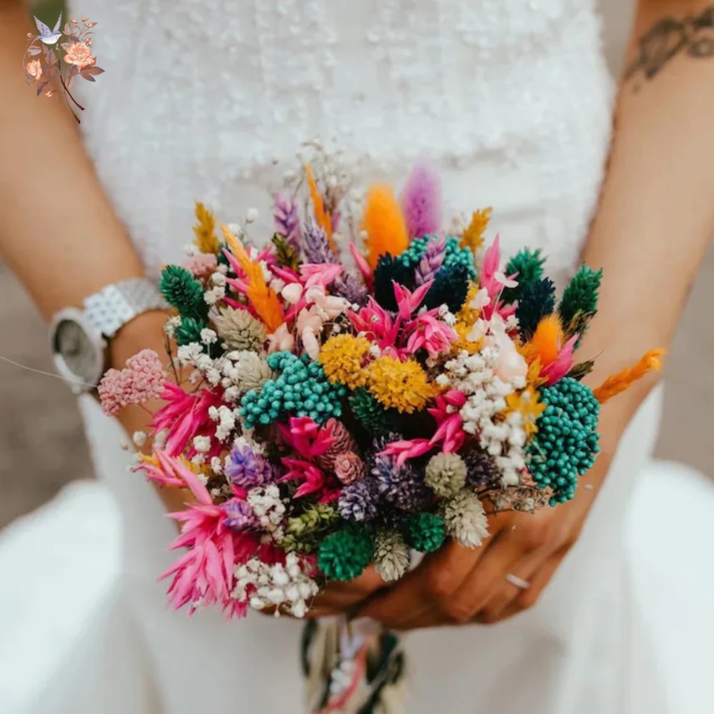 Colorful Dried Flowers Wedding - Baby Breath Dried บทวิจารณ์และราคา