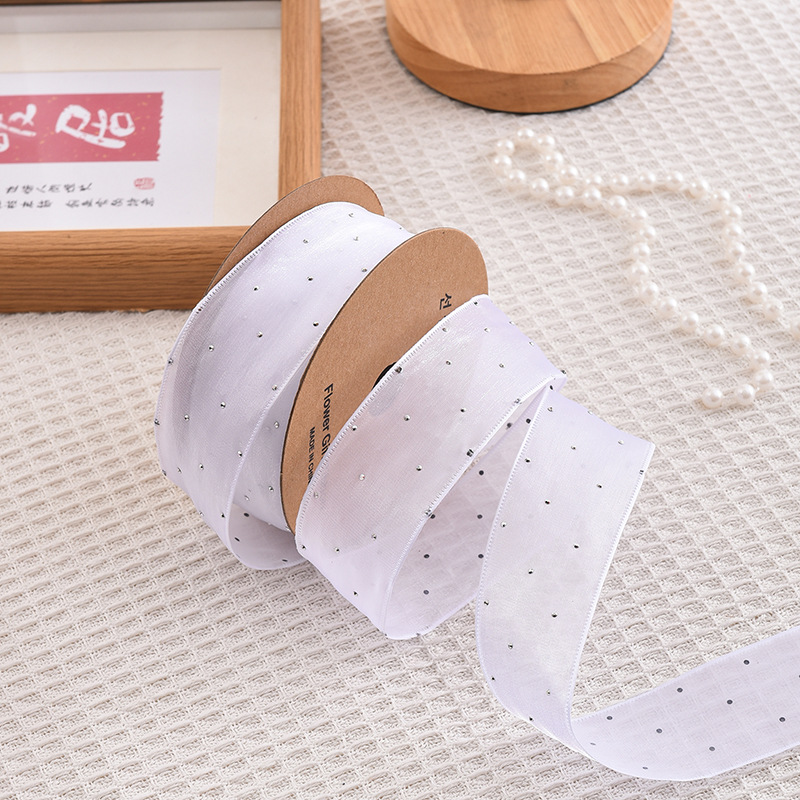 20Yards Roll 4CM Rhinestones S - Ribbon Organza Roll บทวิจารณ์และราคา