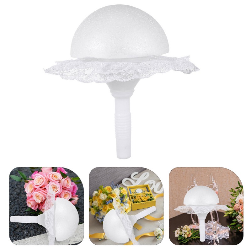 1 set Foam Hemisphere Lace Bri - Bouquet Holder Foam บทวิจารณ์และราคา