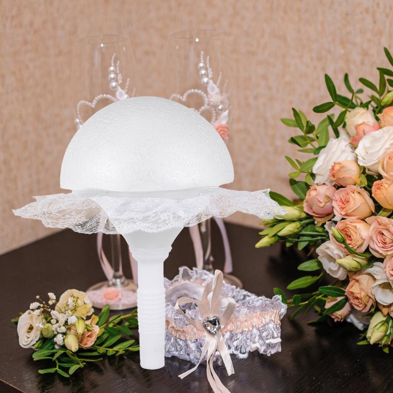 1 set Foam Hemisphere Lace Bri - Bouquet Holder Foam บทวิจารณ์และราคา