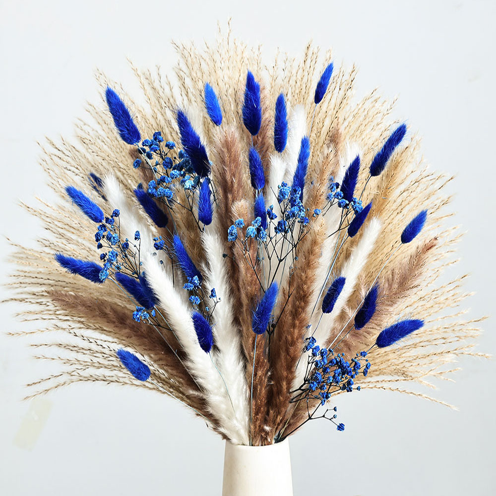 70pcs Blue Pampas Artificial D - Baby Breath Dried บทวิจารณ์และราคา