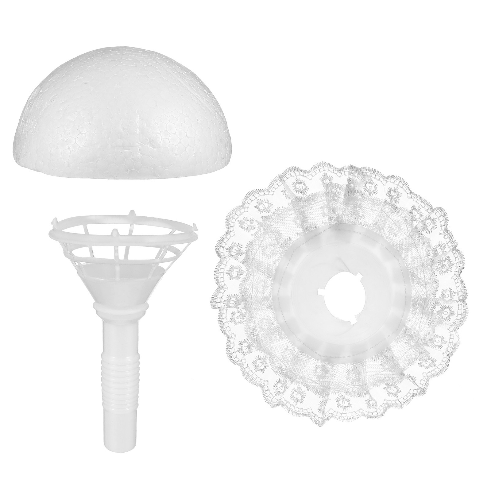 1Set Premium Lace-Trimmed Foam - Bouquet Holder Foam บทวิจารณ์และราคา
